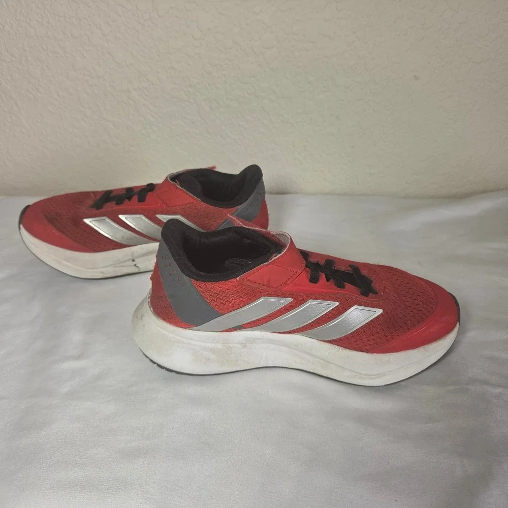 Adidas Duramo 10 Kids Red Silver Running Shoes GW8756 Size 1.5Y